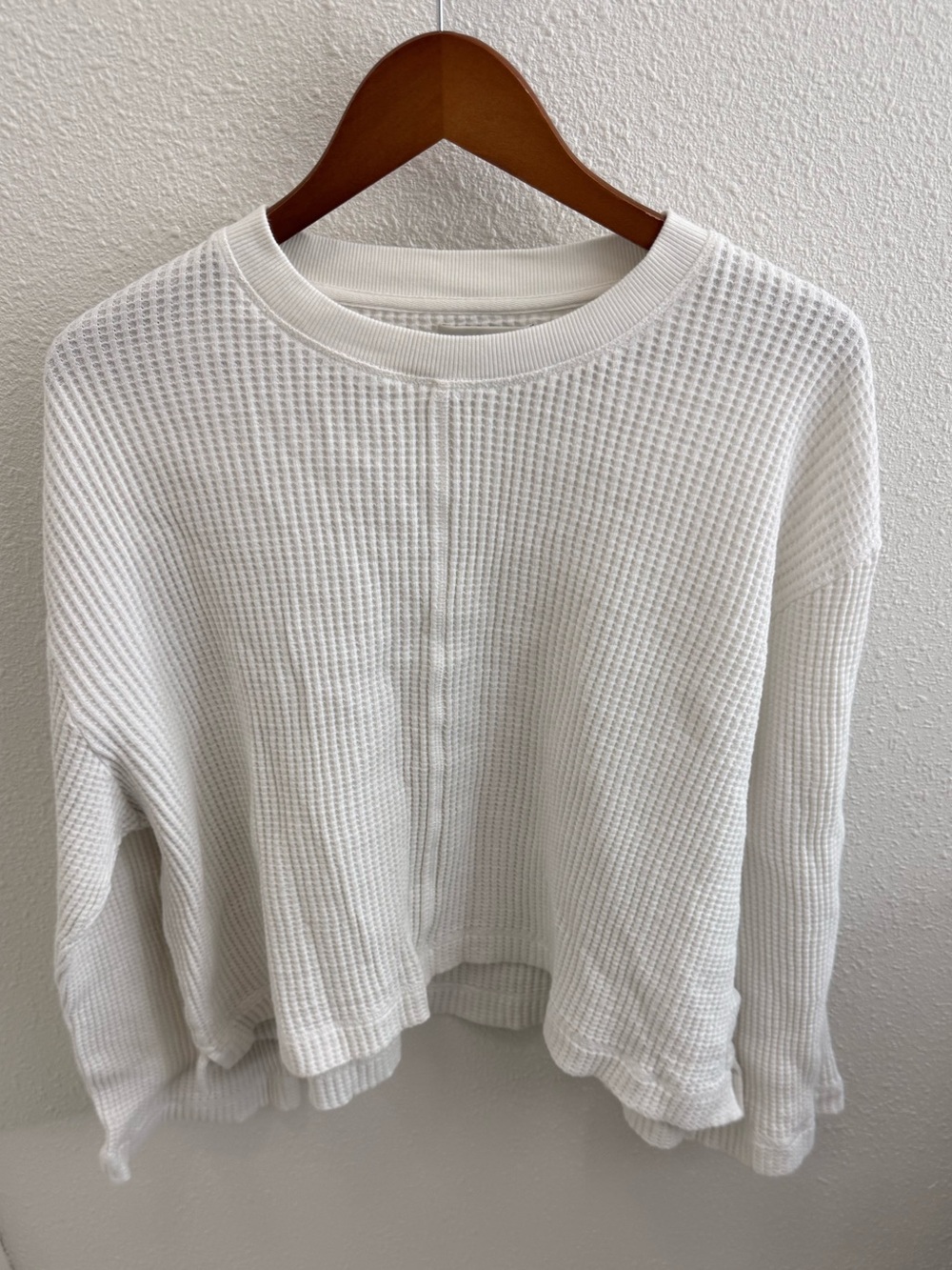 Nude Lucy Cameron Waffle Long Sleeve Scoop Neck Top – XL